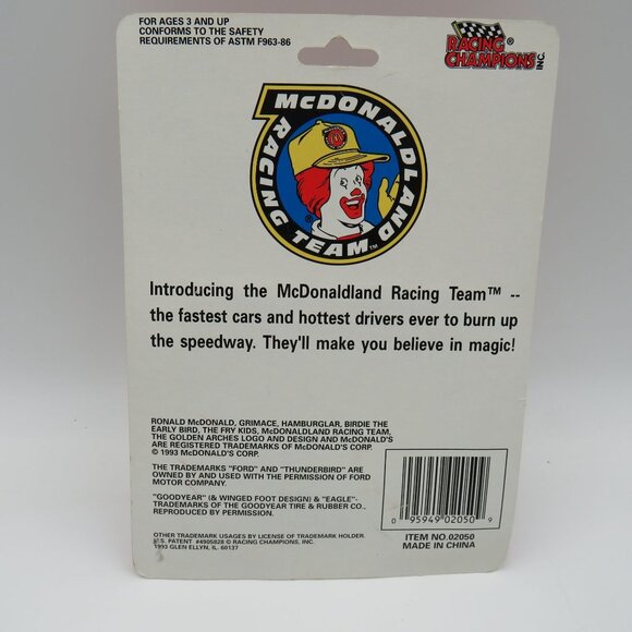 Set 4 Vintage McDonalds Racing Champions 1994 Die Cast Cars Original Packaging - Picture 11 of 16